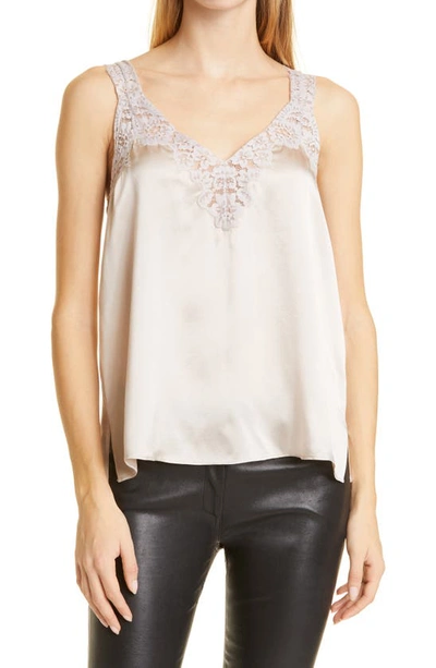 Cami Nyc Helen Silk Cami With Lace In Blush