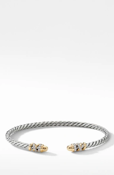 David Yurman Women's Petite Helena Color Bracelet With 18k Yellow Gold And Pavé Diamonds In Gold Dome