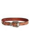 Golden Goose Studded Leather Belt In Cuoio