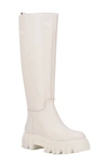 Marc Fisher Ltd Malena Tall Leather Moto Boots In Ivory