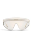 Dior Flash Lens Mask Sunglasses In Ivory / Smoke