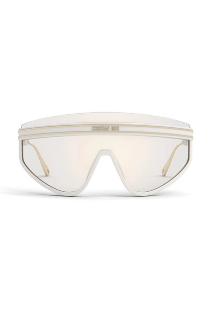 Dior Flash Lens Mask Sunglasses In Ivory / Smoke