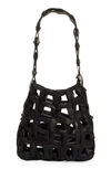 Sc103 Links Leather Shoulder Bag In Black