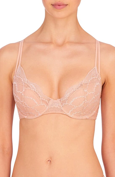 Natori Double Time Contour Underwire Bra In Mahogany Rose/cameo Rose