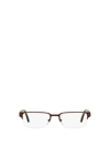 Versace 53mm Rectangle Optical Glasses In Brown