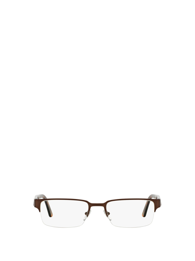 Versace 53mm Rectangle Optical Glasses In Brown