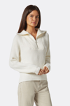 Joie Hinnes Front Zip Wool Pullover In White