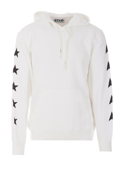 Golden Goose Star-print Pullover Hoodie In White