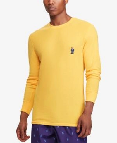 Polo Ralph Lauren Bear Men's Ultra Soft Waffle-knit Thermal Shirt In
