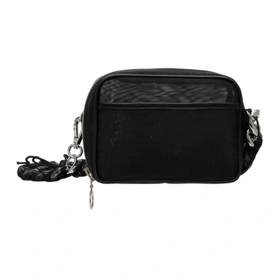Kara Tulle Leather Camera Shoulder Bag In Black
