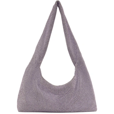 Kara Ssense Exclusive Purple Crystal Mesh Bag In Lilac