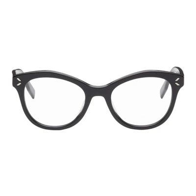 Mcq By Alexander Mcqueen Black Cat Eye Glasses In 001 Black