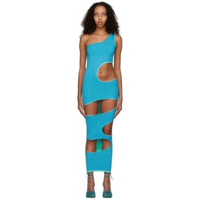 isa boulder cut out dress ISA BOULDER Expand Cut-Out Knit Rayon Mini Dress