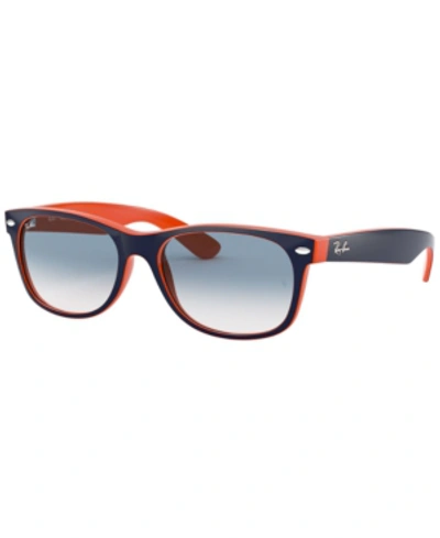 Ray Ban New Wayfarer Color Mix Sunglasses Blue Frame Blue Lenses 52-18
