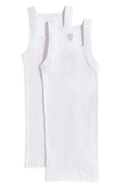 2(x)ist 3-pack Cotton Tanks In White
