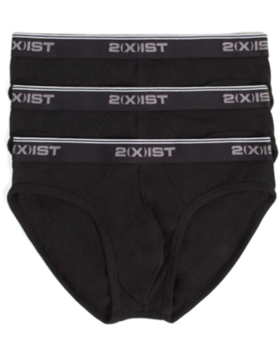 2(x)ist Cotton Stretch No Show Brief 3 Pack In Black