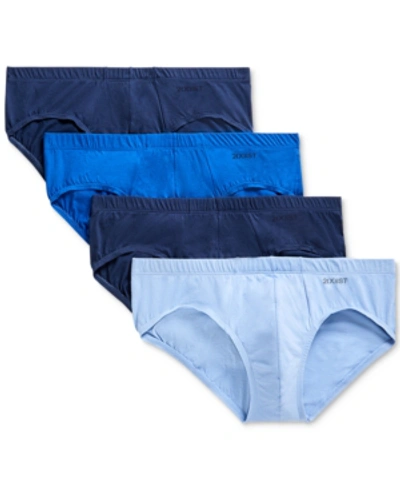 2(x)ist Cotton Bikini Briefs - Pack Of 4 In Cobalt Assorted