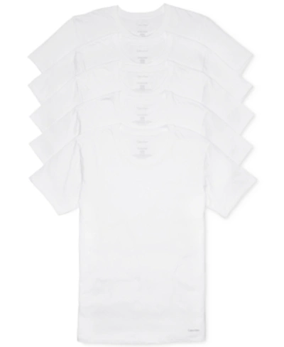 Calvin Klein Men's 5-pk. Cotton Classics V-neck Undershirts, A Macy's Exclusive Style In White
