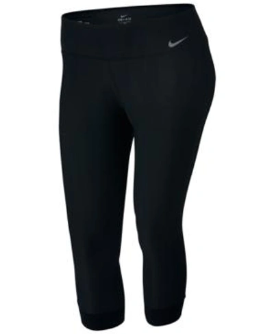 Nike Plus Size Power Legend Cropped Leggings In Black/cool Grey