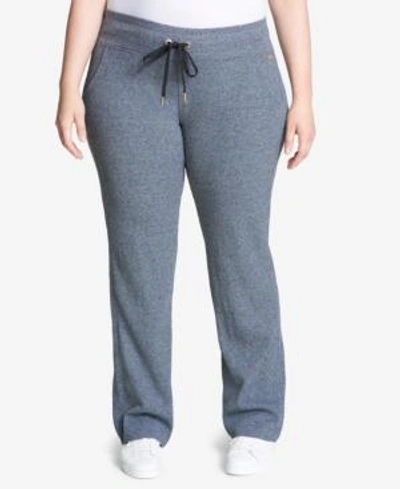Calvin Klein Performance Plus Size Thermal Pants In Slate Heather
