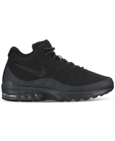Nike Men's Air Max Invigor Mid Running Sneakers From Finish Line In Black/black-anthracite