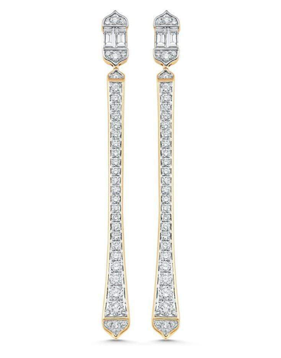 Sara Weinstock Unity Diamond Drop Earrings In Yellow Gold