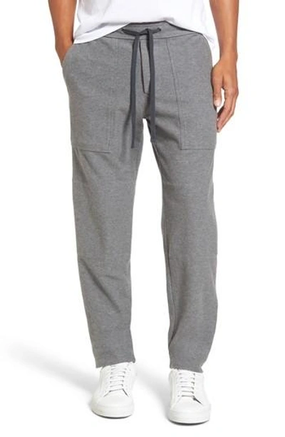 James Perse Heathered Knit Lounge Pants In Heather Grey