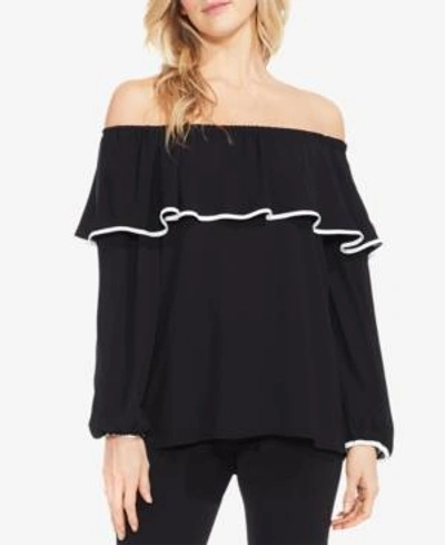 Vince Camuto Off-the-shoulder Top In Rich Black