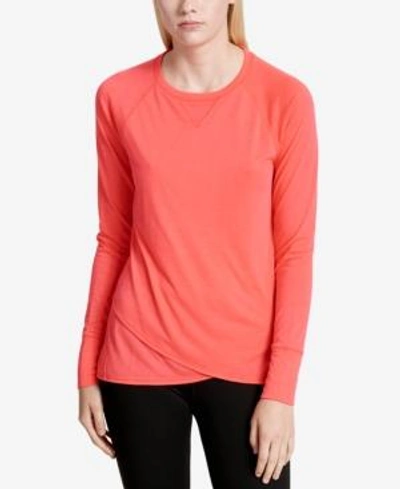 Calvin Klein Performance Crossover Top In Red