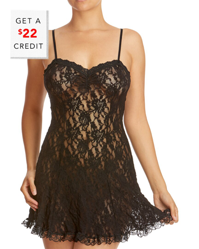 Hanky Panky Lace Lingerie Chemise Nightgown 485832 In Black
