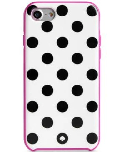 Kate Spade Le Pavillion Dot Iphone 7 Case In White/black/pink