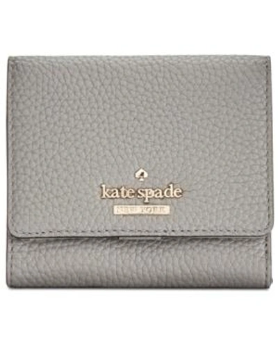 Kate Spade New York Jackson Street Jada Pebbled Leather Trifold Wallet In Willow