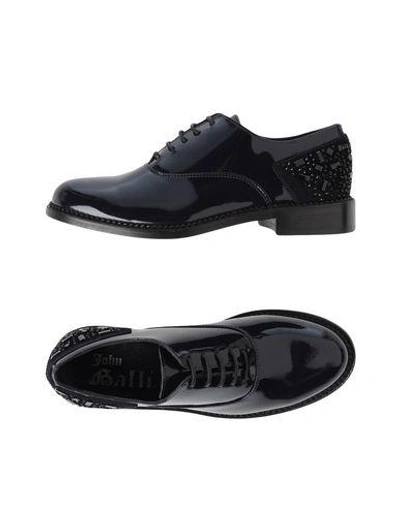 John Galliano Lace-up Shoes In Dark Blue