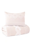 Peri Home Cut Geo Comforter & Sham Set In Blush