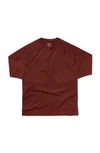 Rhone Crew Neck Long Sleeve T-shirt In Rum Raisin Heather