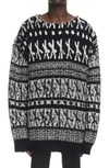Givenchy X Chito Float Stitch Lambswool Sweater In Black