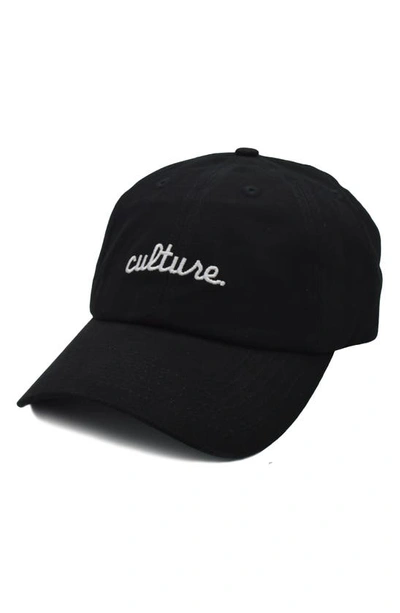 A Life Well Dressed Culture Statement Baseball Cap In Black/ White