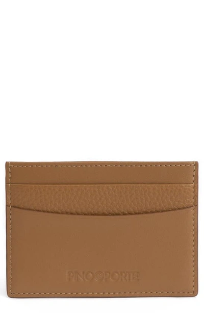 Pinoporte Aldo Leather Card Case In Camel/ Camel