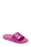 Kurt Geiger Women's Meena Eagle Drench Quilted Slide Sandals In Bright Pink