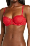 Chantelle Lingerie Underwire Demi Bra In Poppy Red