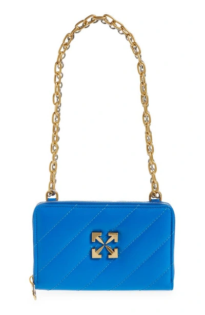 Off-white Jackhammer Matelassé Leather Wallet On A Chain In