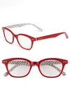 Kate Spade Rebecca 49mm Reading Glasses In Red