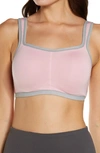 Natori Yogi Contour Convertible Sports Coolmax Convertible Sports Bra (32c) In Macaroon/stone