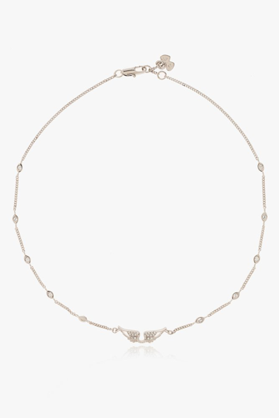 Zadig & Voltaire Rock Wing-embellished Necklace In Silber