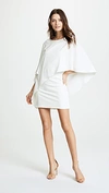 Halston Heritage Draped Dress In Chalk