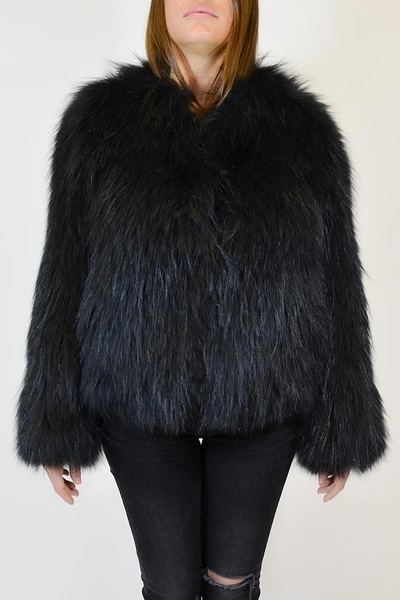 Yves Salomon Black Fur Jacket