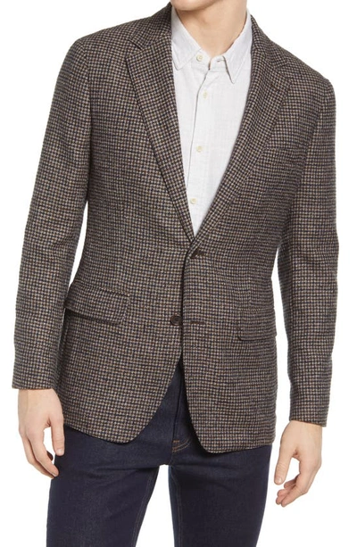 Bonobos Unstructured Wool Blend Sport Coat In Tan Houndstooth
