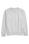 Madewell Garment Dyed Crewneck Sweatshirt In Heather Grey