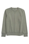 Madewell Garment Dyed Crewneck Sweatshirt In Meadow Green