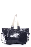 Isabel Marant New Wardy Leather Tote In Faded Night